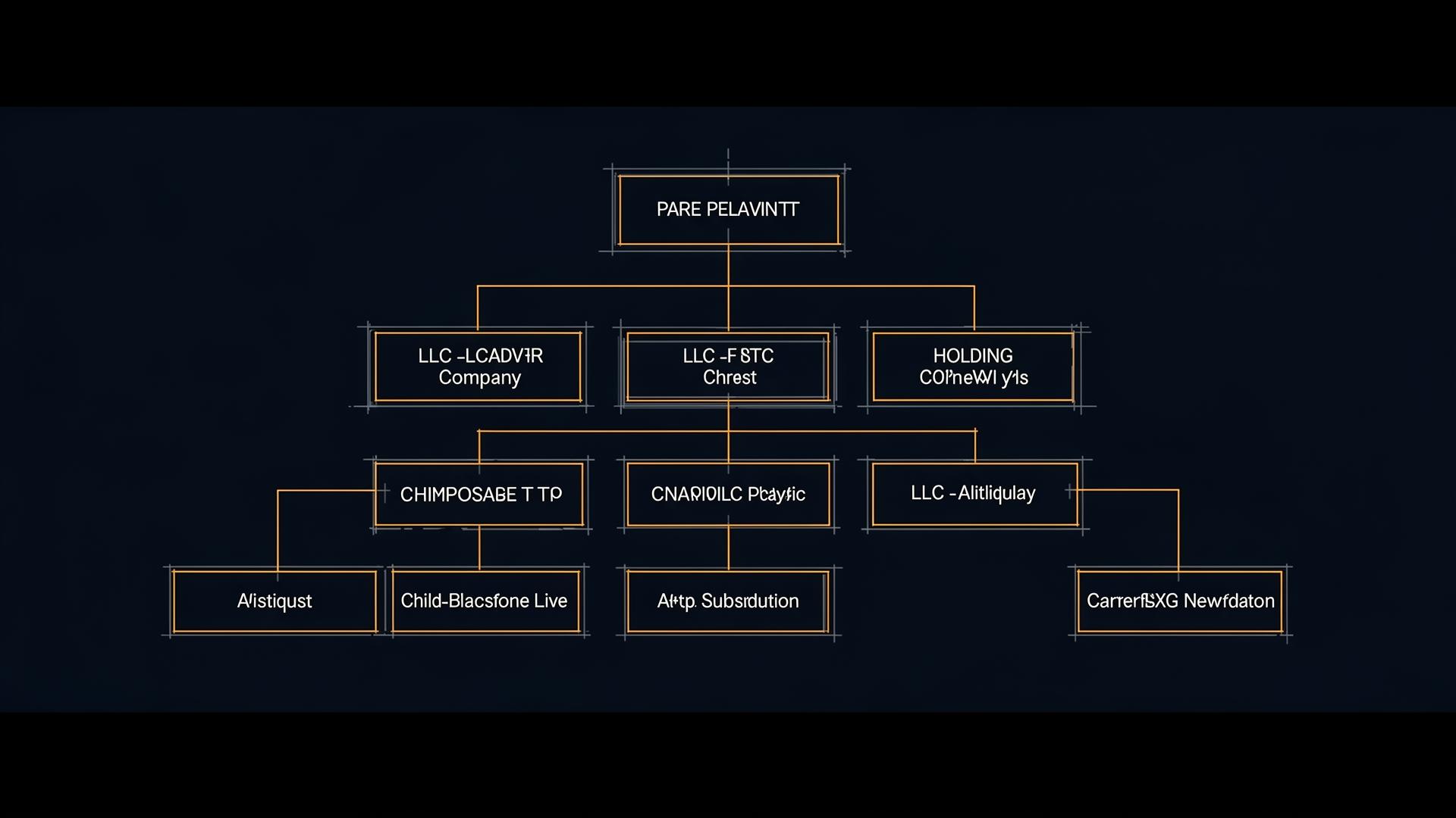 Abstract network of entity nodes